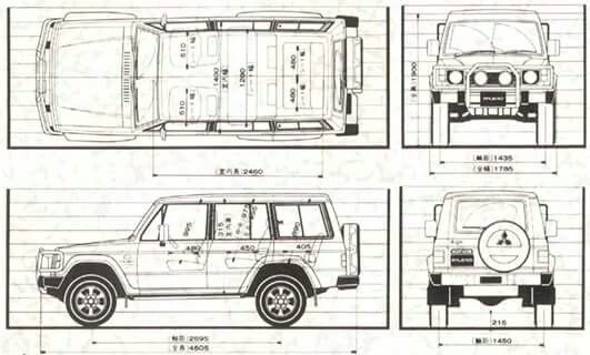 Паджеро 4 габариты кузова